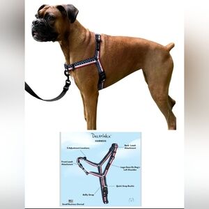🍎 Nwt ShawnCo Dream Walk No-Pull Dog Harness American Flag 🇺🇸 Stars & Stripes
